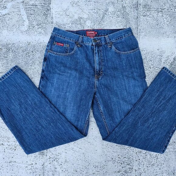 Chaps Other - Chaps Men Jeans Denim Straight Wide Leg Cotton Jeans Size W34 L30